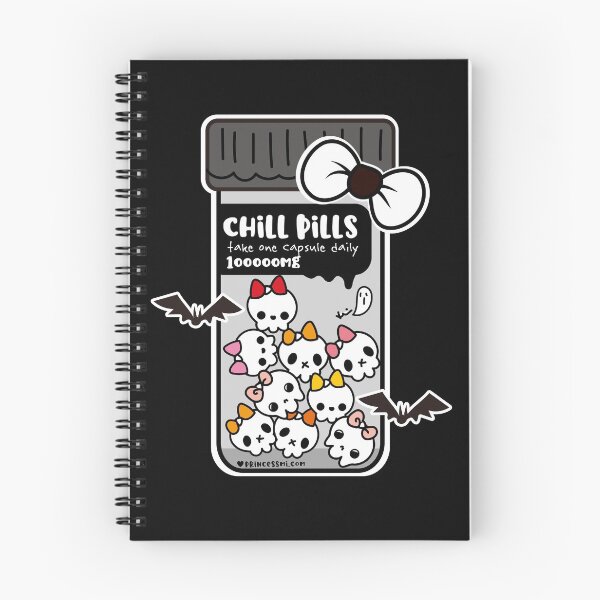 Item preview,  chill pills cute skull cartoon designed and sold by princessmi-com.