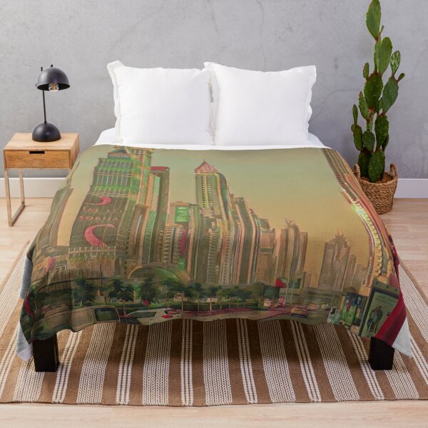 Item preview, Dubai in a light sandstorm designed and sold by imagine-ai.