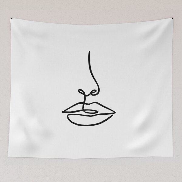 Item preview, Lips and nose line art designed and sold by guaka-molly.