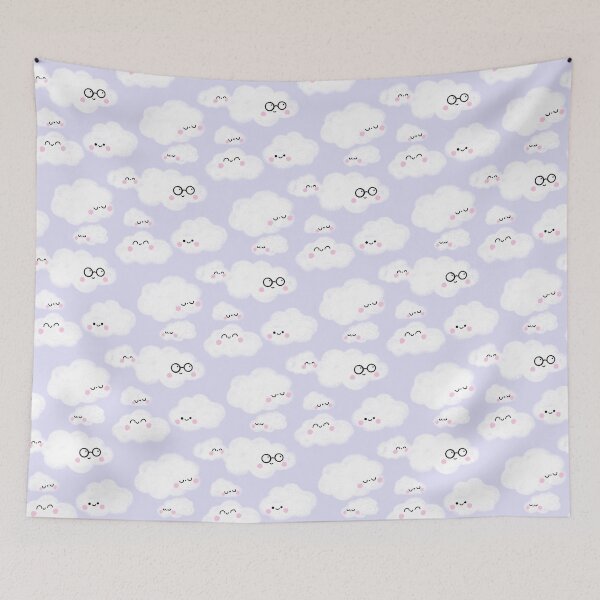 Item preview, Adorable Fluffy Kawaii Nimbus Clouds  designed and sold by RosalieReeves.