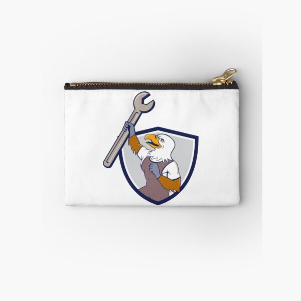 Item preview, Mechanic Bald Eagle Spanner Crest Cartoon designed and sold by patrimonio.