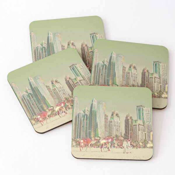 Item preview, Dubai beach city view designed and sold by imagine-ai.