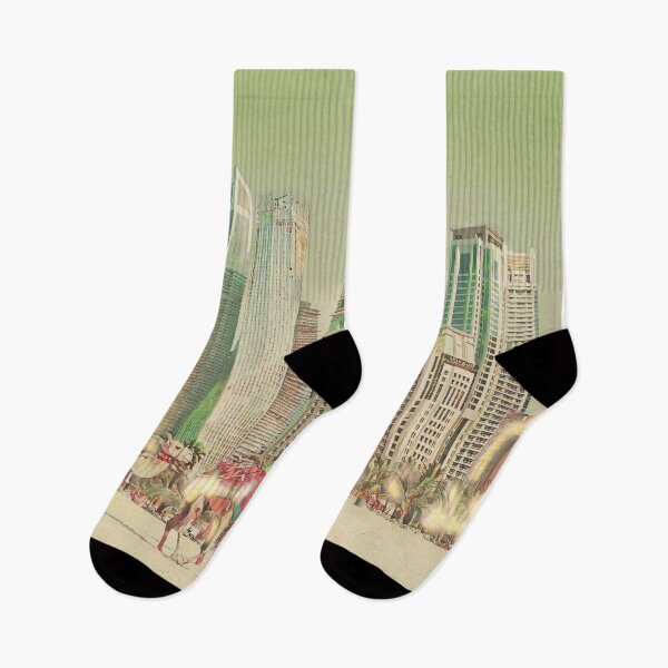Item preview, Dubai beach city view designed and sold by imagine-ai.