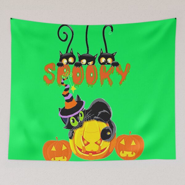 Item preview, Spooky Cats, Fun Playful Halloween Design, Vintage Halloween, Kawaii Carved Pumpkin Vibes,Witches Brew And All Things Halloween designed and sold by Adri Barnard.