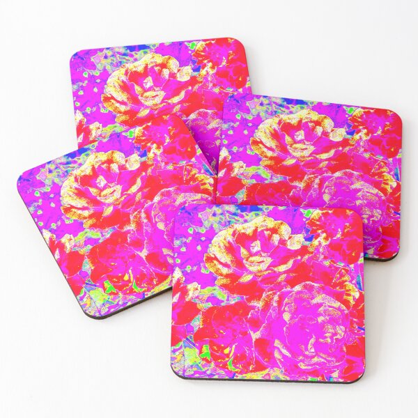 Item preview, The multicolored yellow and pink roses blooming in the summer garden designed and sold by IraNiva.