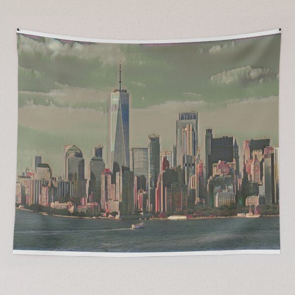 Item preview, New York City skyline afternoon designed and sold by imagine-ai.