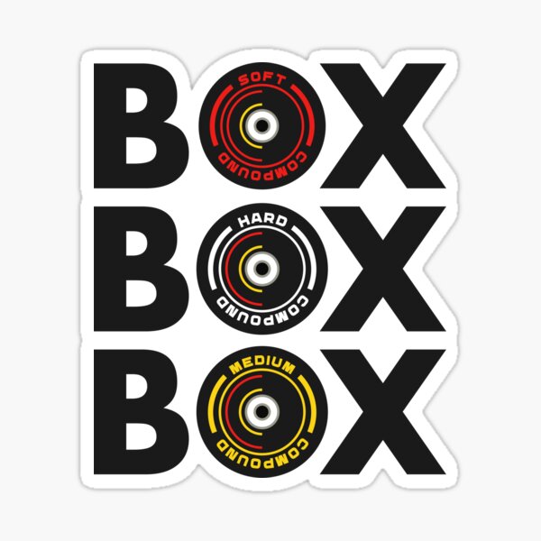 Box Box Box F1 Tyre Compound Design Sticker for Sale by David