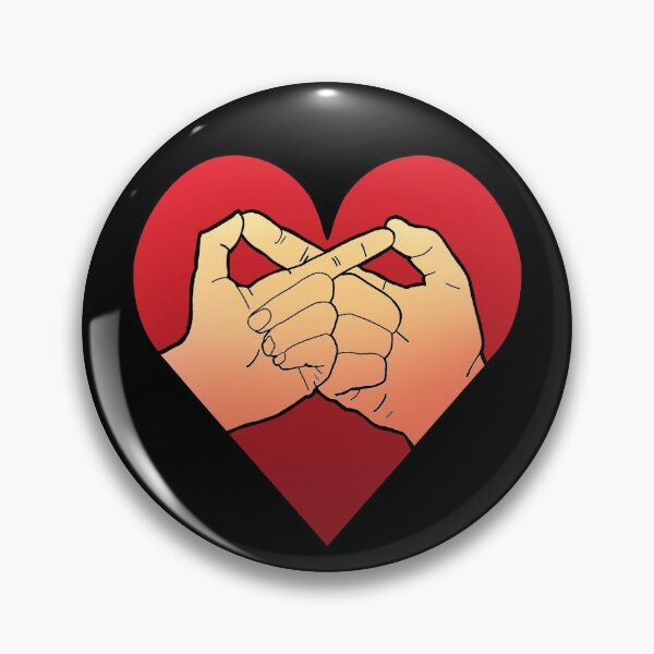Item preview,  infinity hand gesture in red heart designed and sold by weilertsen.