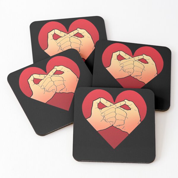 Item preview,  infinity hand gesture in red heart designed and sold by weilertsen.