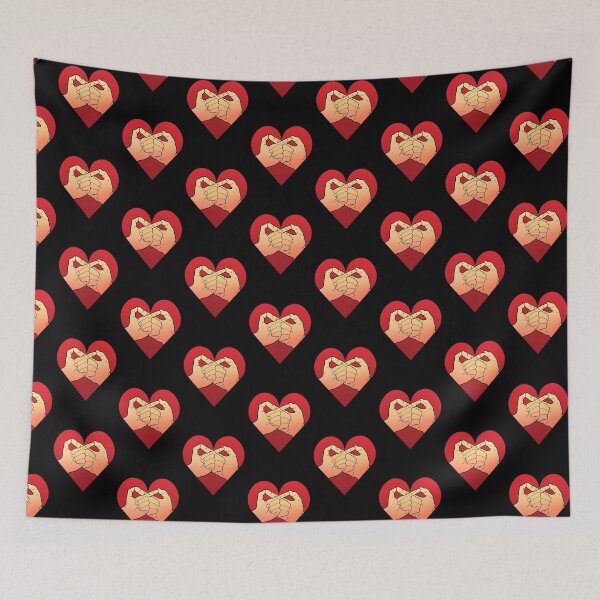 Item preview,  infinity hand gesture in red heart designed and sold by weilertsen.