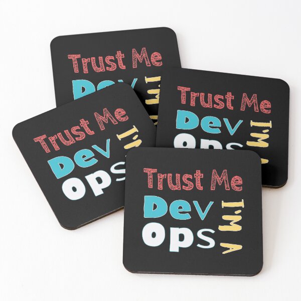 Item preview, Trust Me I am a DevOps -  black background Colorful Fonts designed and sold by IrinchiDE.