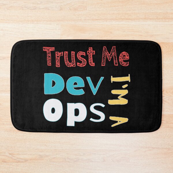 Item preview, Trust Me I am a DevOps -  black background Colorful Fonts designed and sold by IrinchiDE.