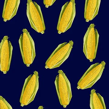 Artwork thumbnail, Fun Corn Design Pattern by Dog Hair and Healing