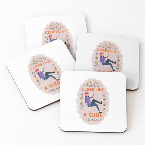 Item preview, Climb Like a Girl Cute Floral - Cute Girl Power designed and sold by Teetee94.