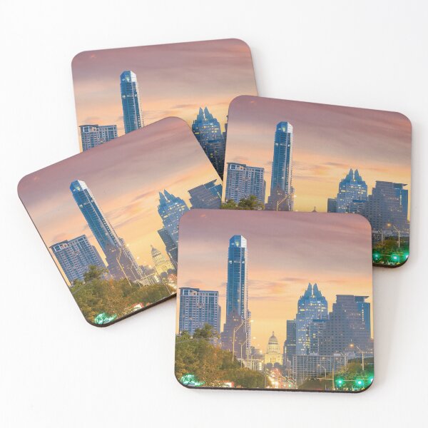 Item preview, horizonte de austin centro noche atardecer texas designed and sold by Piper-Deals.