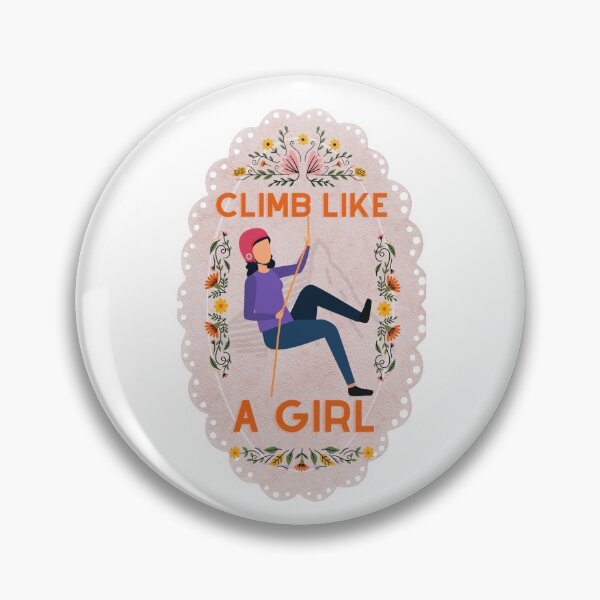 Item preview, Climb Like a Girl Cute Floral - Cute Girl Power designed and sold by Teetee94.