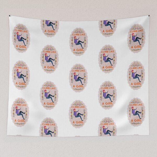 Item preview, Climb Like a Girl Cute Floral - Cute Girl Power designed and sold by Teetee94.