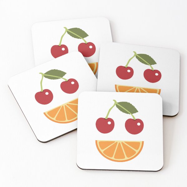 Item preview, Cherry Orange Fruit Smiley Face designed and sold by blueveins.