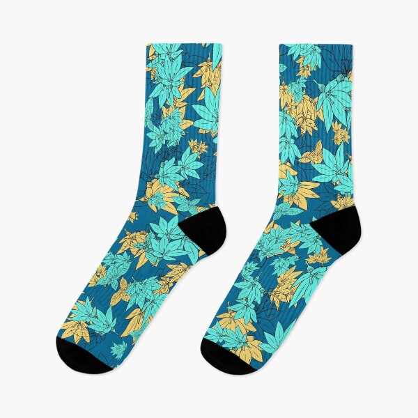 Item preview, Falling For U - Blue and Yellow Floral Pattern designed and sold by bonfimarts.