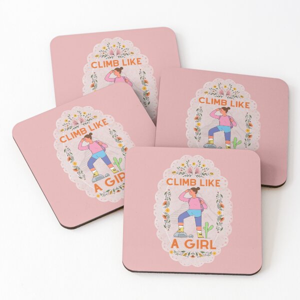 Item preview, Climb Like a Girl Cute Colourful - Cute Girl Power designed and sold by Teetee94.