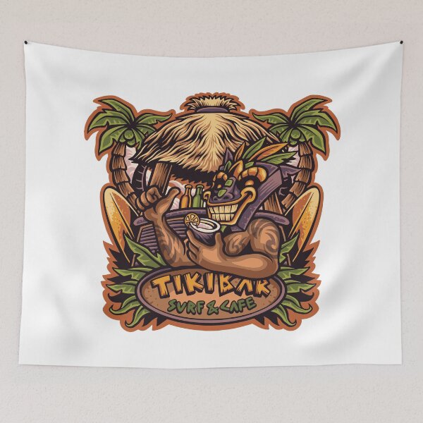 Item preview, Tiki Bar Surf And Cafe designed and sold by Vector Scout Lab.