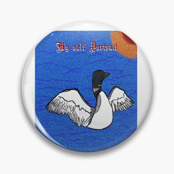 Item preview, My self Portrait common loon designed and sold by NatureDesigned.