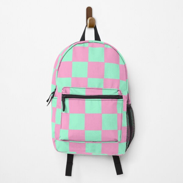Item preview, Pink and Mint Green Checked Grid designed and sold by OneThreeSix.