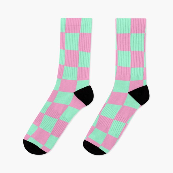 Item preview, Pink and Mint Green Checked Grid designed and sold by OneThreeSix.