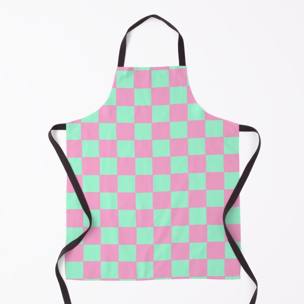 Item preview, Pink and Mint Green Checked Grid designed and sold by OneThreeSix.