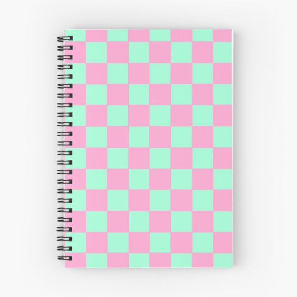 Item preview, Pink and Mint Green Checked Grid designed and sold by OneThreeSix.