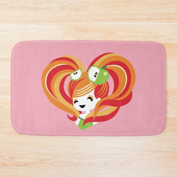 Item preview, Heart Shaped Pigtail Redhead W/ Green Apple Hair Clips designed and sold by blueveins.