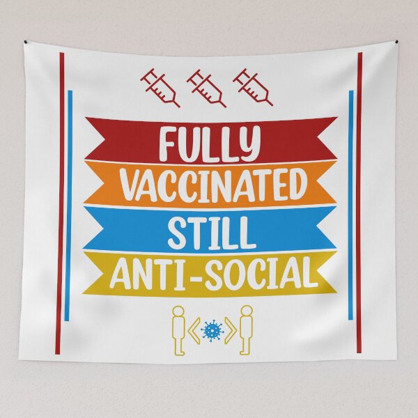Item preview, I'm Fully Vaccinated Still Anti-Social Funny 2021 Vaxxed  designed and sold by Rami Khalifah.