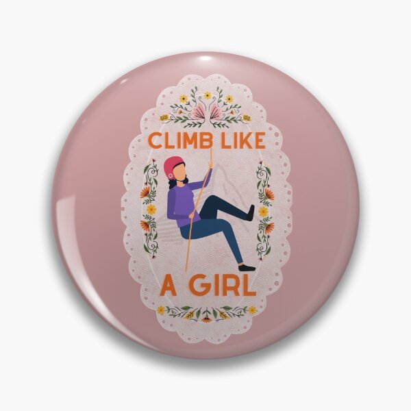Item preview, Climb Like a Girl Cute Floral Blush Pink - Cute Girl Power designed and sold by Teetee94.