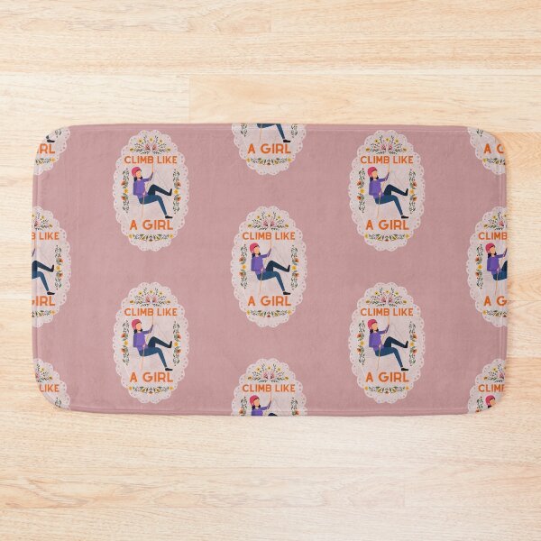 Item preview, Climb Like a Girl Cute Floral Blush Pink - Cute Girl Power designed and sold by Teetee94.
