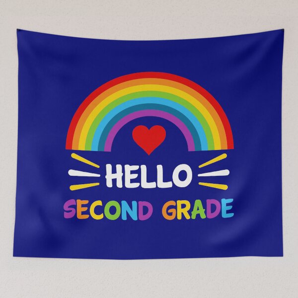 Item preview, Hello Second Grade Student Teacher Back To School Rainbow designed and sold by StudioTina.
