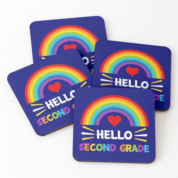 Item preview, Hello Second Grade Student Teacher Back To School Rainbow designed and sold by StudioTina.