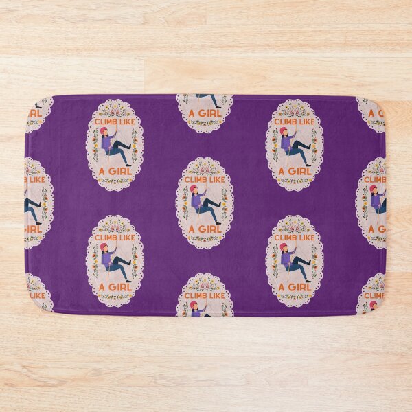 Item preview, Climb Like a Girl Cute Floral Purple - Cute Girl Power designed and sold by Teetee94.