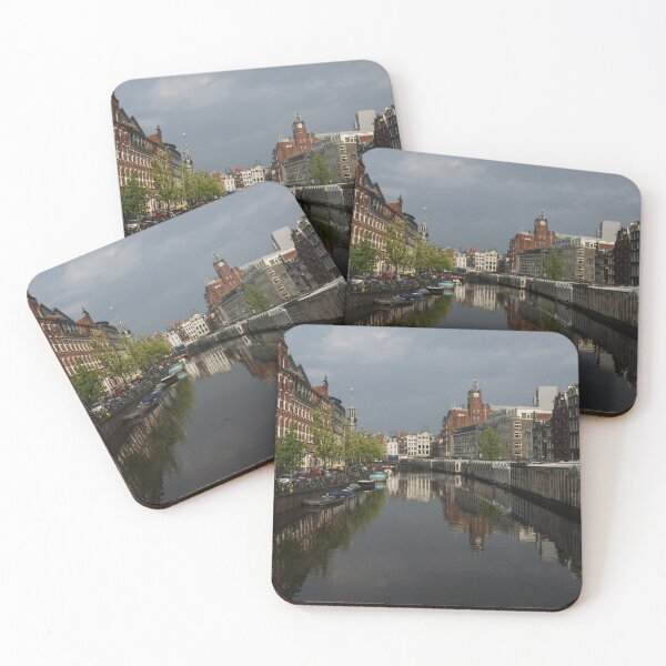 Item preview, Amsterdam - Singel Canal With the Floating Flower Market designed and sold by Georgia Mizuleva.