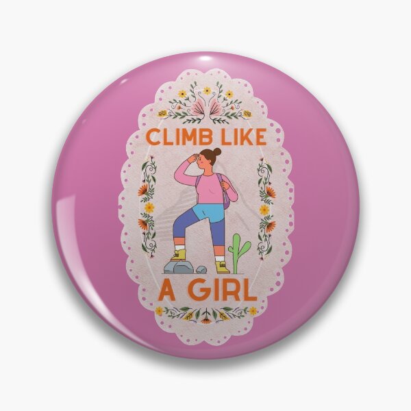 Item preview, Climb Like a Girl Cute Colourful Magenta - Cute Girl Power designed and sold by Teetee94.