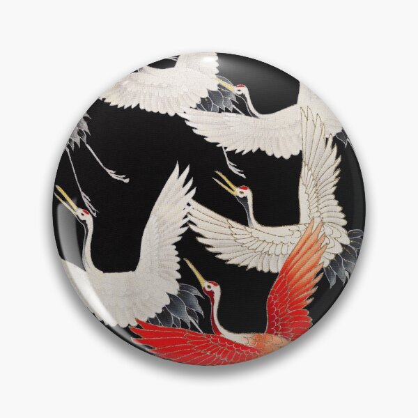 Item preview, Furisode with a Myriad of Flying Cranes - Japanese Art  designed and sold by TSLAB.