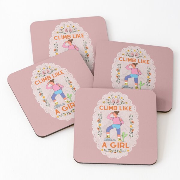Item preview, Climb Like a Girl Cute Colourful Blush Pink - Cute Girl Power designed and sold by Teetee94.