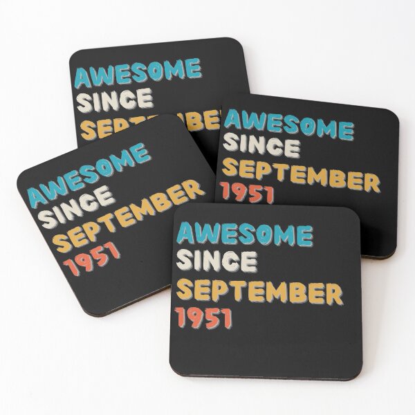 Item preview, Awesome Since September 1951, September Birthday Gift, Happy Birthday, Born In September designed and sold by Sun Sand & Sea Art.