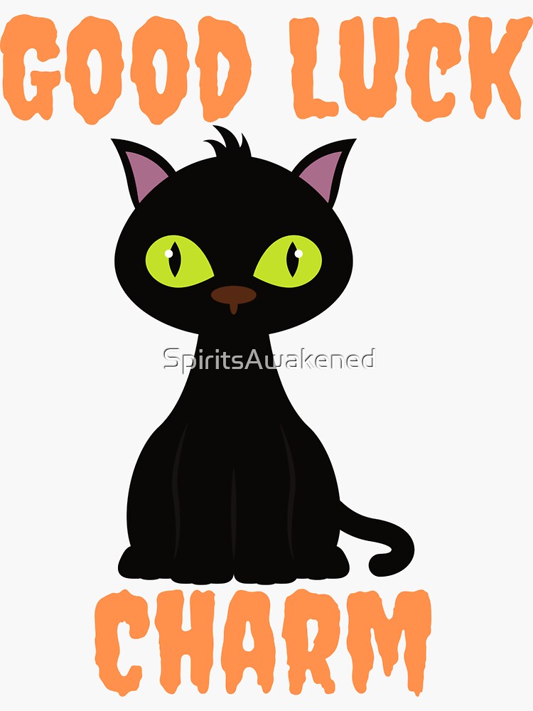 good-luck-black-cat-sticker-for-sale-by-spiritsawakened-redbubble