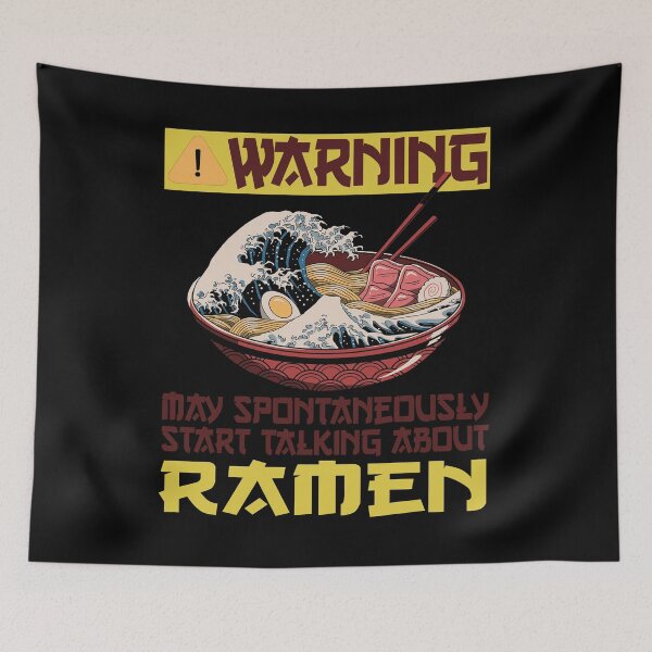 Item preview, Warning May Spontaneously Start Talking About Ramen -  The Great Wave of Ramen designed and sold by FreeMood.
