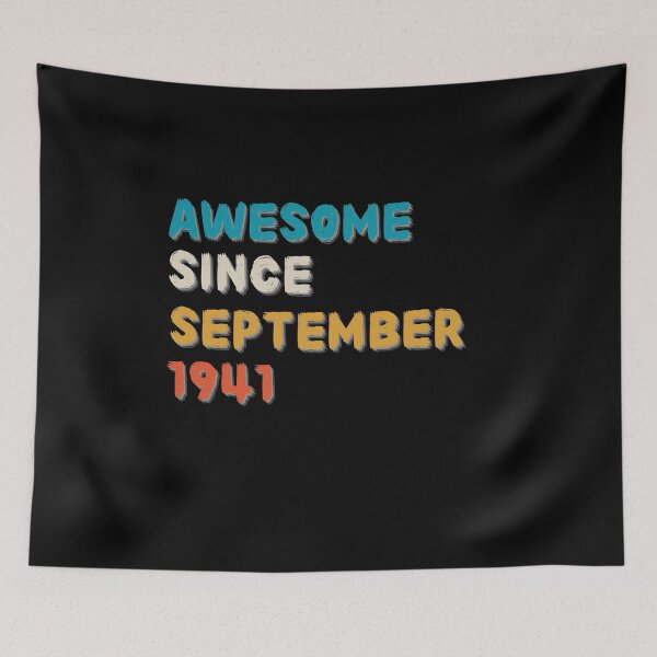 Item preview, Awesome Since September 1941, September Birthday Gift, Happy Birthday, Born In September designed and sold by Sun Sand & Sea Art.