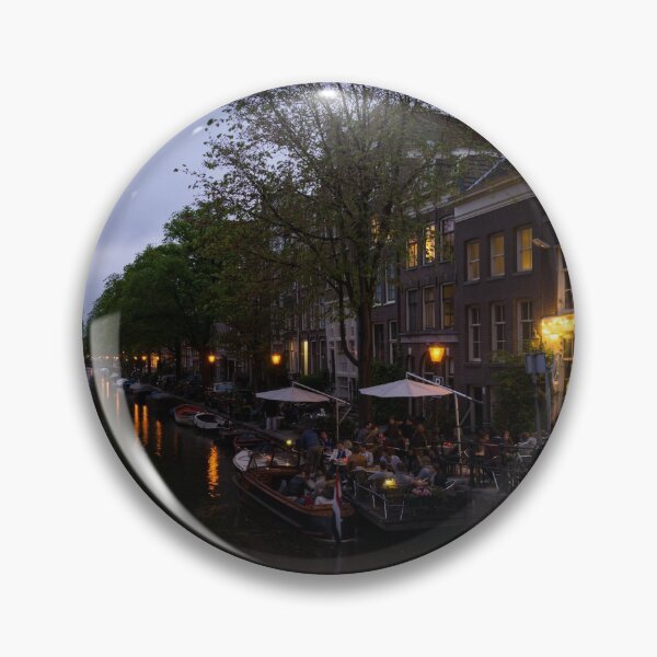 Item preview, Springtime Amsterdam - Canalside Restaurant With a Terrace in Jordaan designed and sold by Georgia Mizuleva.