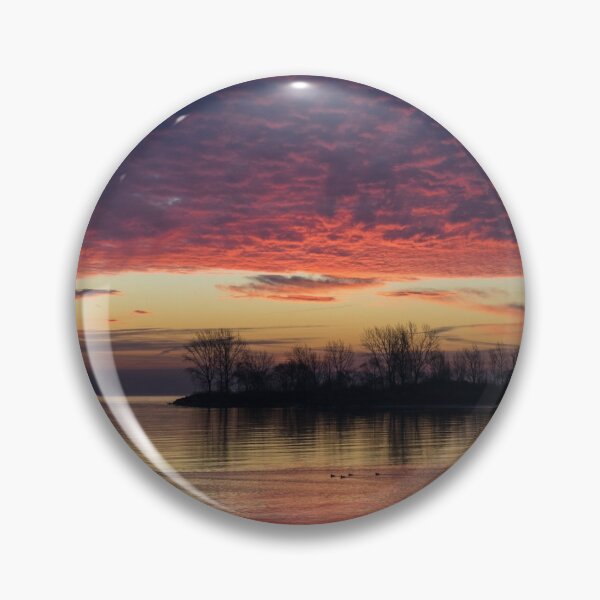 Item preview, Bright Pink Sunrise With a Tiny Crescent Moon designed and sold by Georgia Mizuleva.