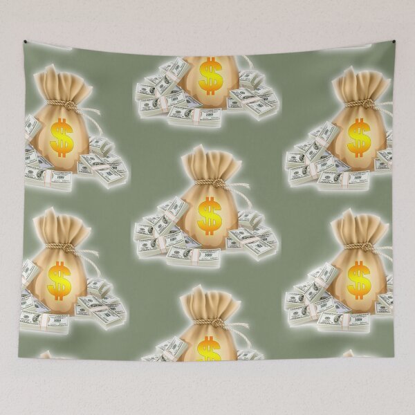 Item preview, A Money Bag And Bundles Of Hundred-Dollar Bills designed and sold by Phantasmal-2-do.