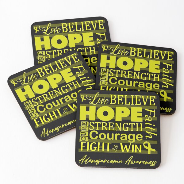 Item preview, Love Believe Hope Adenosarcoma Awareness designed and sold by largellie.