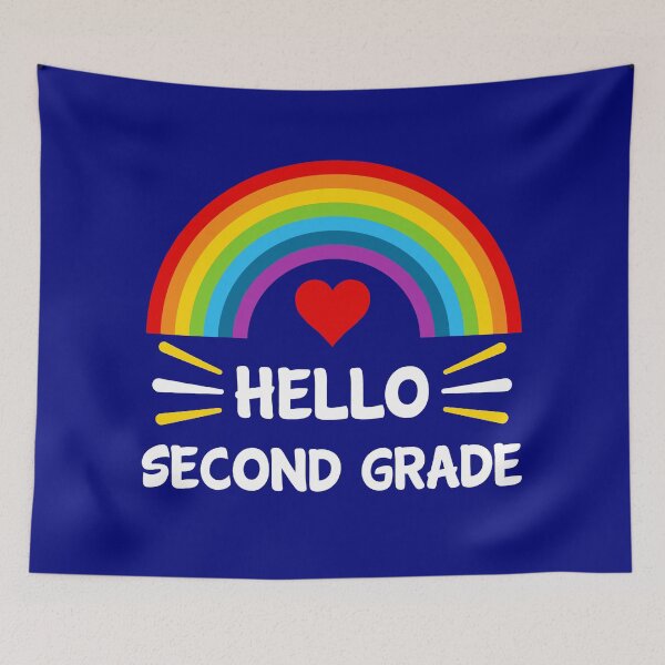 Item preview,  Hello Second Grade Students Teachers Back To School Rainbow designed and sold by StudioTina.